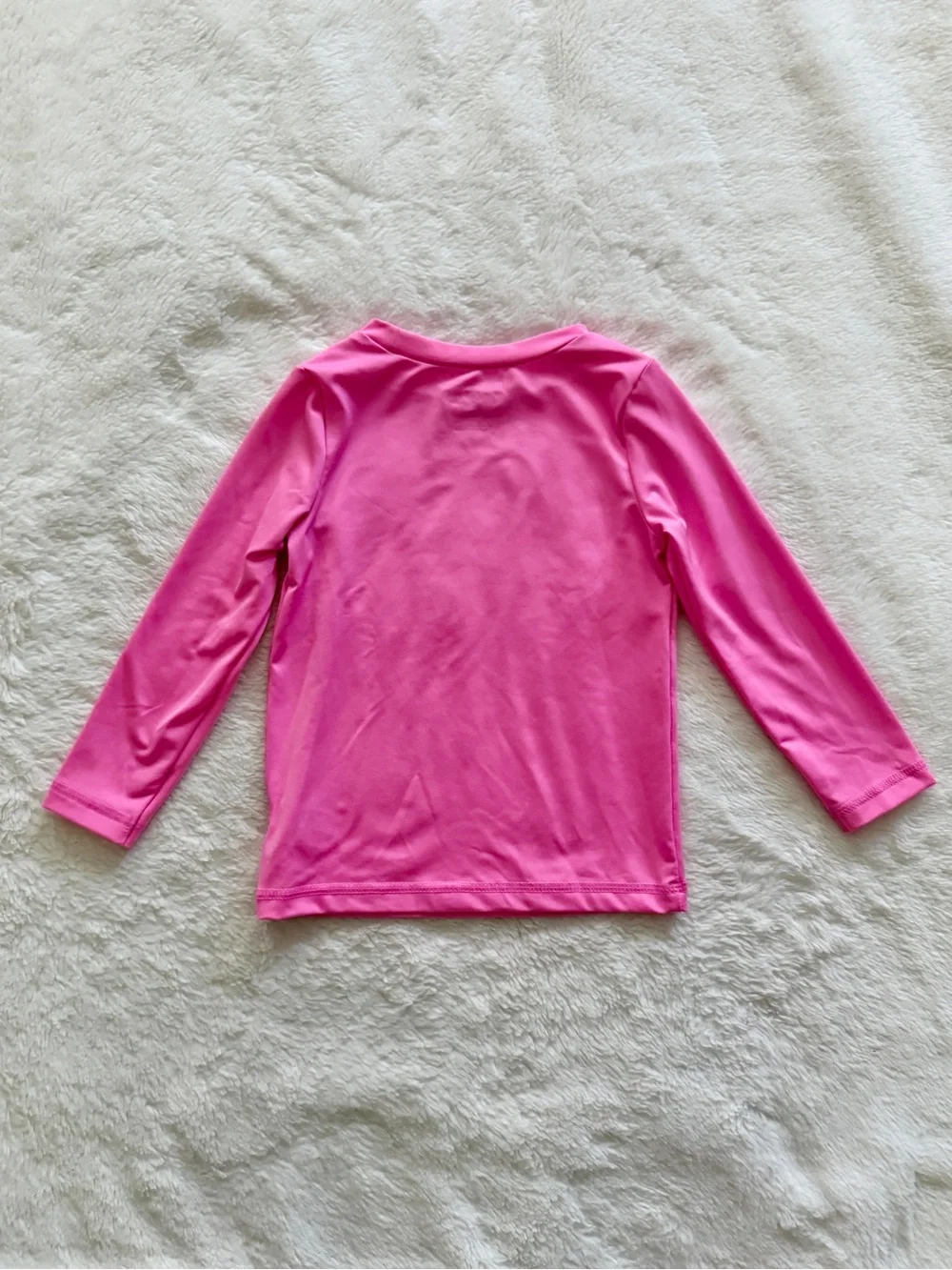 Cat & Jack Long Sleeve Solid Rashguard Swim Shirt Pink Size 3T Unisex